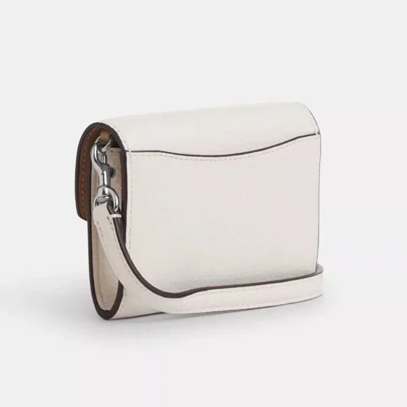 Coach Mini Envelope Wallet Pebbled Leather in Light Chalk - Picture 2 of 4